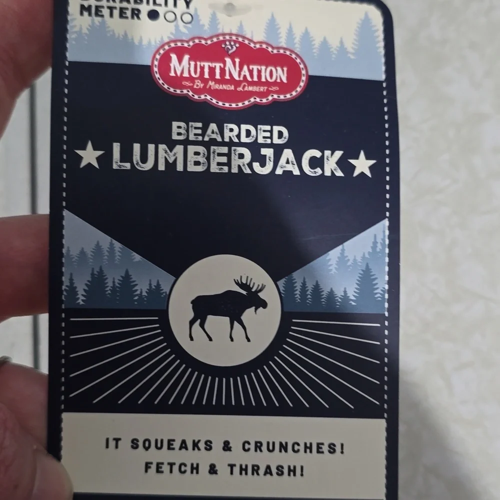 Mutt Nation by‎ Miranda Lambert Dog Toy  NWT Bearded Lumberjack